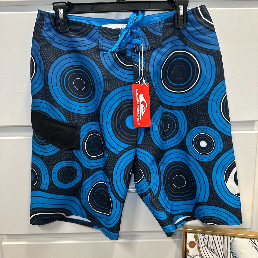 Quiksilver Blue Board Shorts with Bold Design